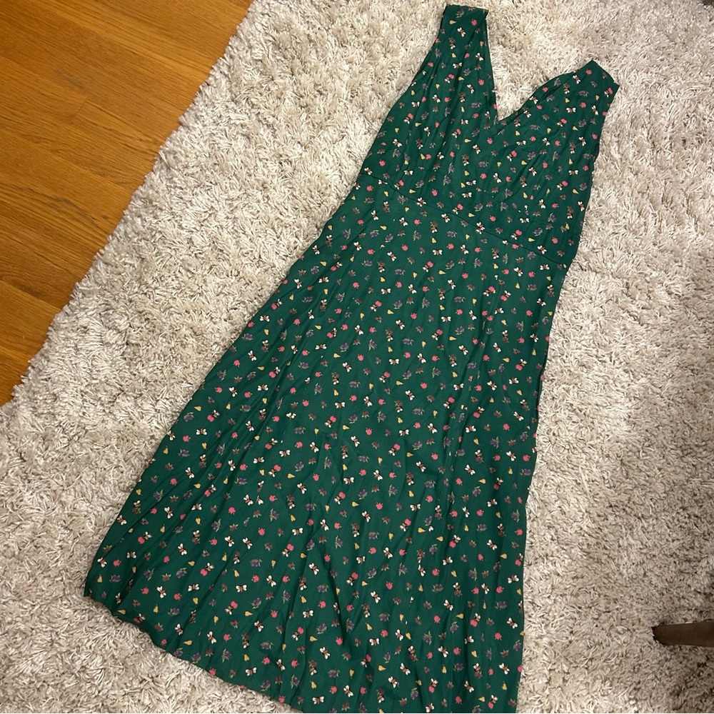 Floral Green Dress